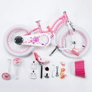 RoyalBaby Stargirl Kids Bike 14 Inch Girls Bicycle for Children with Kickstand Basket Rose Pink