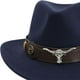 thumbnail image 5 of Sombrero de vaquero occidental Sunnimix Azul marino para adultos, 5 of 8