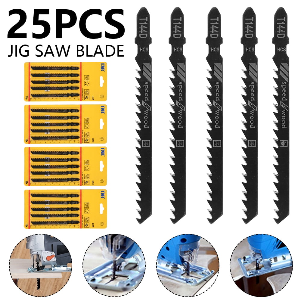 25 x Jigsaw Blades T144D High Speed Wood Cutting HCS Fits Hitachi 