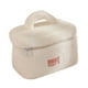thumbnail image 2 of Bolsa de maquillaje de felpa, bolsa de cosméticos portátil para viajes de negocios y cosméticos. Blanco, 2 of 9