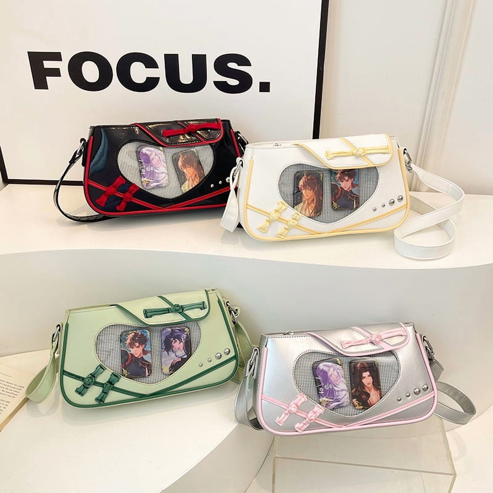 Baguery Fairycore Ita Bag - Y2K Aesthetic Anime Crossbody Bag (5.9×10.6×2.8in) Small Capacity Casual Shoulder Bag with Tassels​