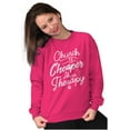 thumbnail image 3 of Church is Cheaper Than Therapy Women Plus Size Crewneck Sweatshirt Brisco Brands 3X, 3 of 5