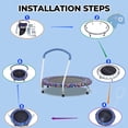 thumbnail image 5 of Mersco 36" Trampoline for Kids Indoor Trampoline with Handle for 2+ Years Kids Print, 5 of 8