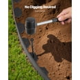 thumbnail image 4 of VEVOR Landscape Edging, 33 ft x 4 in Plastic Garden Border Edging with 30 Spikes & 2 Ground Stakes, No Dig, Flexible Lawn Edgings Roll, UV-Resistant Mini Fence Borders for Flower Beds Yard Paver, 4 of 9