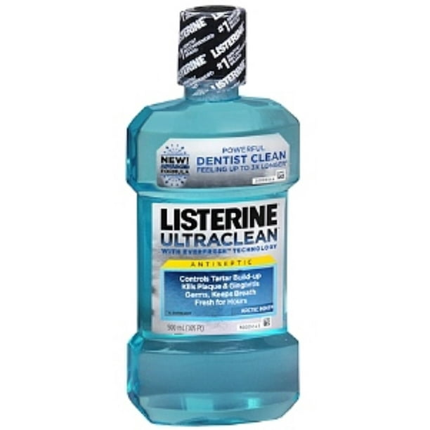 3 Pack Listerine Ultraclean Antiseptic Arctic Mint 500 mL Walmart