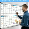 "X BOARD Large Office Planner, 36"" x 24"" Dry Erase Calendar