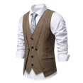 thumbnail image 6 of uikmnh Vests for Men Double Layer formal Style Vest for Men Modern Fashion Outerwear for Business Casual and Event Attire Size:L, 6 of 8