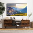 thumbnail image 2 of Costway TV Stand for 60" TVs Mid Century Modern Media Console Table with Adjustable Shelf Brown, 2 of 10