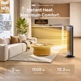 thumbnail image 2 of DREO 30" Space Heater for Inside, 1500W Electric Heater, 2S Fast Heating, 10.2 ft/s for Large room, 25dB Ultra Quiet Tower Heater for Home, Precise Thermostat, 8 Layer Safety Protection & ECO Mode, 2 of 8