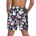thumbnail image 4 of Goofa Rabbit And Rose Printed Men's Swim Trunks Board Shorts Quick Dry Mens Swimming Trunks with Compression Liner,Breathable Fit Hawaii Beach Shorts-Medium, 4 of 9