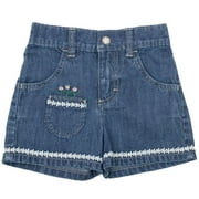 Riders - Floral Lace Embroidery Denim Shorts for Girls - Newborn