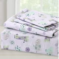 thumbnail image 3 of Gypsy Floral Spirograph Animals Giraffe Hippo Elephant 3 Piece Pink Cotton Toddler Sheet Set, 3 of 7