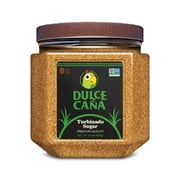 Dulce Caña, Pure Cane Turbinated Sugar, 2pds (907g), Plastic Jar, No Preservatives