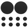 thumbnail image 1 of 10 Uds. Botones de Metal negro para abrigos, botones redondos para coser a mano, botones planos de Metal duraderos, Ideal para chaquetas, suéteres y pantalones, 1 of 4