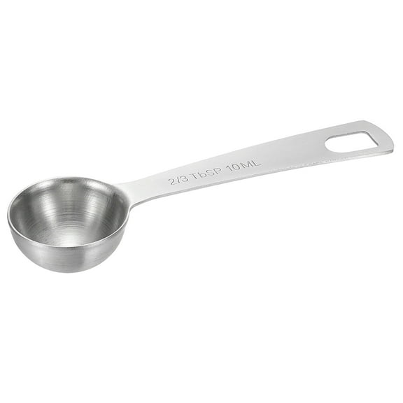 1pcs 10ml Tablespoon Measuring Spoon, 2/3 Tbsp Measuring Spoon tbsp Measuring Spoon Stainless Steel Individual Measure Scooper Only for Ground Coffee Loose Tea Powder