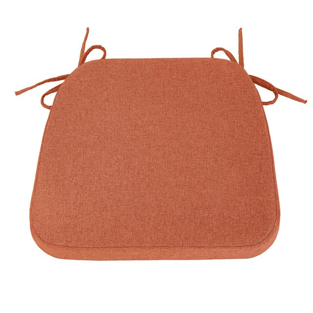 Cojines para sillas de comedor con lazos y funda extraíble, almohadillas para sillas de cocina de 2" de grosor, cojines de asiento con respaldo antideslizante para comedor interior, 16,5" x 16,2", v