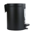 thumbnail image 3 of Better Homes & Gardens 1.3 Gal (5L) Black Stainless Steel Bathroom Step Garbage Can, 3 of 7