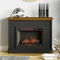 thumbnail image 2 of Bridgevine Home Washington 48" Fireplace with Poplar Solids and Okoume Veneers Mantel, Black & Whiskey Finish, 2 of 9