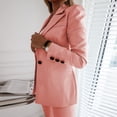 thumbnail image 6 of Women's Business Casual Pocket Work Office Blazer Back Slit Jacket Suit, 6 of 9