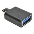 thumbnail image 2 of Tripp Lite USB 3.1 Gen 1.5 Adapter USB-C to USB Type A M/F 5 Gbps Tablet Smart Phone - USB adapter - USB Type A (F) to 24 pin USB-C (M) - USB 3.1 - black, 2 of 2