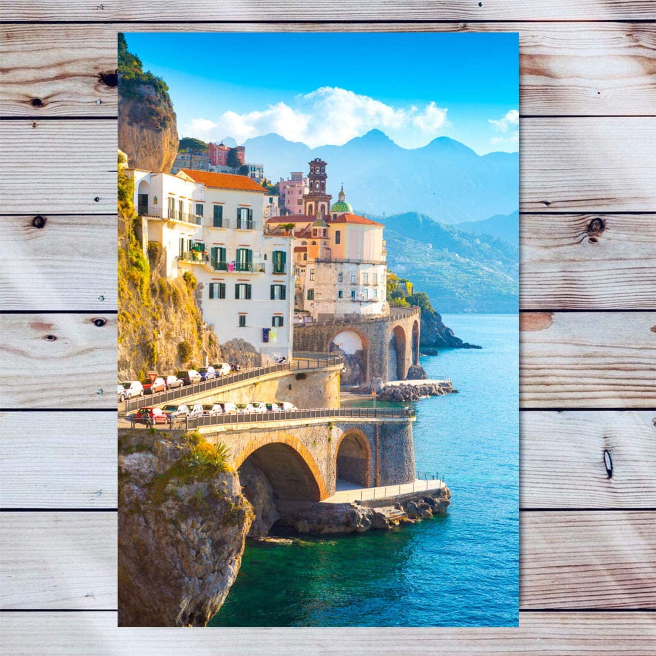 Italy Canvas Wall Art For Living Room Modern Artwork Amalfi Italy