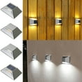 thumbnail image 1 of Luces solares escalonadas exteriores - 1 pieza de lámparas plateadas de plástico para el camino de la escalera • LED de alta luminosidad • Encendido/apagado automático • Resistente a la intemperie, 1 of 6