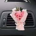 thumbnail image 1 of Uxcell Pink Small Bouquet Car Air Freshener Vent Clips, Mini Decorative Rose Bouquet with Fragrance Diffuser for Women, Automotive Air Freshener Decoration, Style 4, 1 of 7