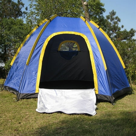 Base Camp Storage - Waterproof Hexagonal Large Camping Hiking Pop up Tent Outdoor Base Camp Blue