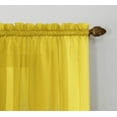 thumbnail image 2 of No. 918 Siren Voile Sheer Rod Pocket Curtain Panel, 59"x63", Lemon Yellow, 2 of 6