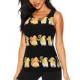 thumbnail image 1 of Fotbe Hello Spring Sunflower Gnomes Blusas Sin Mangas para Mujer – Estilo Casual, Corte Suelto, Slim-Fit, Cuello Redondo Deportivo, Tops de Verano para Gimnasio y Yoga-Medium, 1 of 7