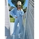 thumbnail image 4 of Conjunto de Chándal de 2 Piezas para Mujer, Sudadera de Larga con Cremallera y Pantalones de Chándal de Pierna , Conjuntos de Estar por Casa, Otoño Azul XL, 4 of 7