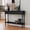 Black, variant on HLR Pre-Assembled Blue Retro Console Table for Entryway with 2 Drawers, Storage Cabinets & Shelf