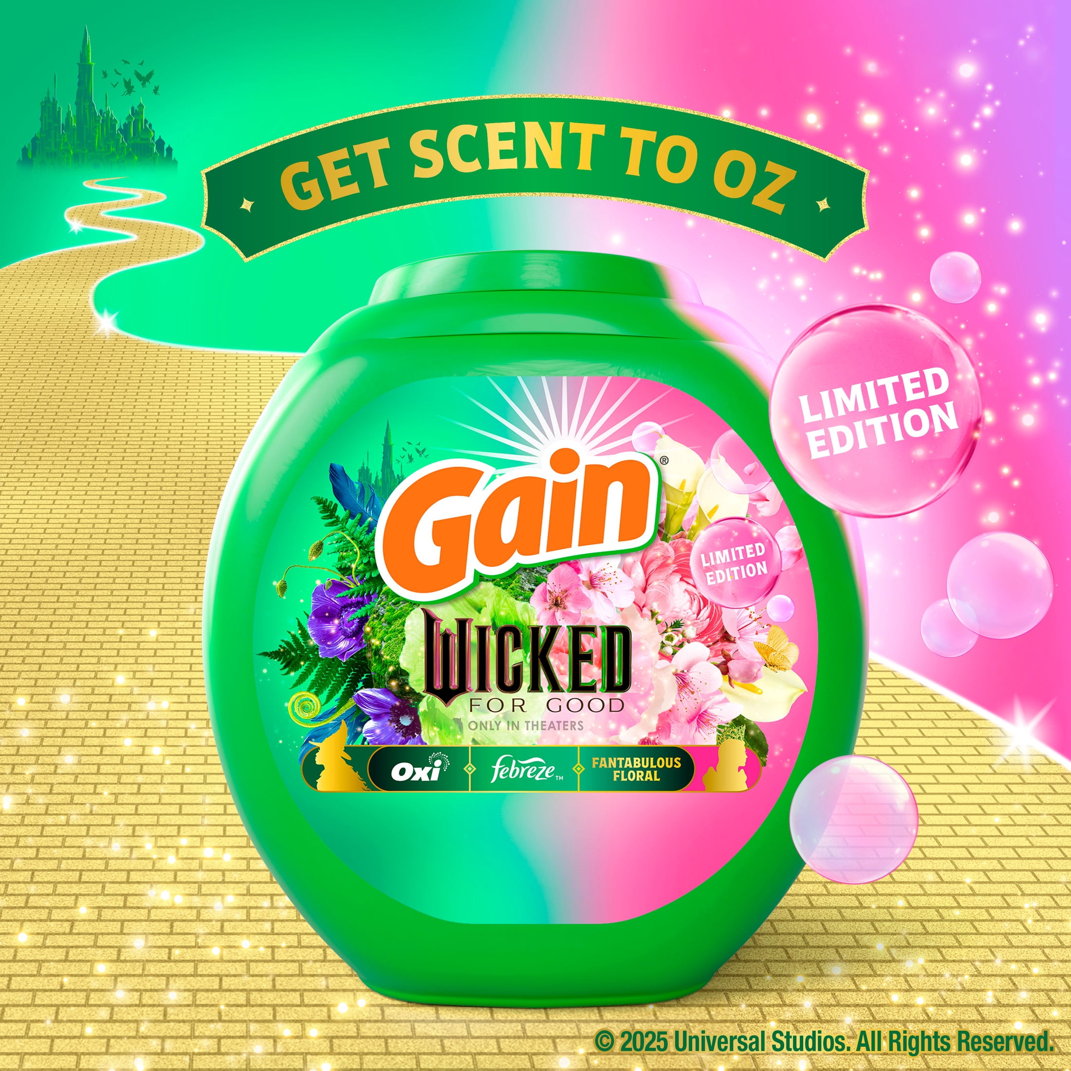 Gain Flings! "Wicked: For Good" Limited Edition, 42 Count, Fantabulous Floral Scent