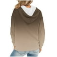 thumbnail image 4 of Fashion Hoodies for Women Gradient Color Drawstring Casual Hooded Sweatshirts Front Pocket Sports Pullover Tops (XX-Large, Khaki), 4 of 5