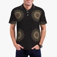 thumbnail image 2 of Salouo Colorful Mandala for Men's Short Sleeve Polo Shirts,Polo Shirts for Men Performance Short Sleeve Golf Shirt Athletic Casual Collared T-Shirt-Medium, 2 of 8