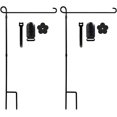 thumbnail image 2 of YEAHOME 2 soportes para bandera de jardín, soporte de bandera de patio premium, resistente a la intemperie, asta de bandera de metal con recubrimiento en polvo con clip y tapón para bandera americana,, 2 of 4