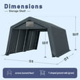Summit Living 22' x 13' Heavy Duty Carport with Rollup Doors & Ventilated Windows, Outdoor