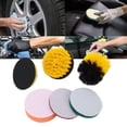 thumbnail image 2 of Powkky 6Pcs/Set Drill Brush Scrub Pads Kit Bathroom Kitchen Floor Surfaces Cleaning Scrubber Tool, 2 of 10