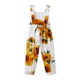 thumbnail image 4 of Xinhuaya Toddler Girls Jumpsuit Overalls Kid Sun Flower Prining Adjustable Rompers Pants 1-6 Years, 4 of 9