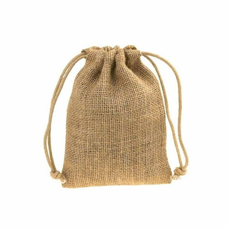 Burlap Favor Bags With Drawstrings 12 Piece 3 Inch X 5
