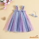 thumbnail image 3 of * 1-5 Años Vestido De Tul Colorido Con Estampado De Estrellas Casual De Verano Para Niñas, 3 of 4