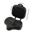 thumbnail image 2 of TFCFL Bike Saddle Seat + Backrest Bicycle Extra Wide Comfort Leather Cushion Soft Pad Black, 2 of 11