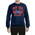 thumbnail image 2 of Wild Bobby City of New York NY Hockey Fantasy Fan Sports Unisex Crewneck Sweatshirt, Vintage Heather Navy, Medium, 2 of 5