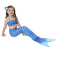 thumbnail image 3 of Girls Mermaid Tail Swimsuit Bikini Set Swimwear Swimming Costume Bathing, 3 of 5