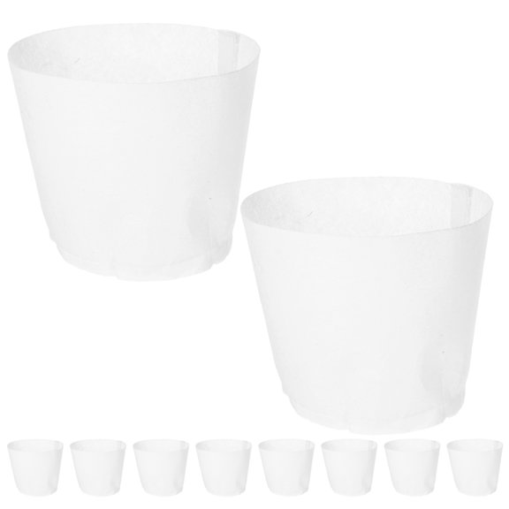 HONMEET 10-Pack White Nonwoven Grow Bags for Plants, Perfect for Indoor and Outdoor Gardening, Vegetable and Flower Planting