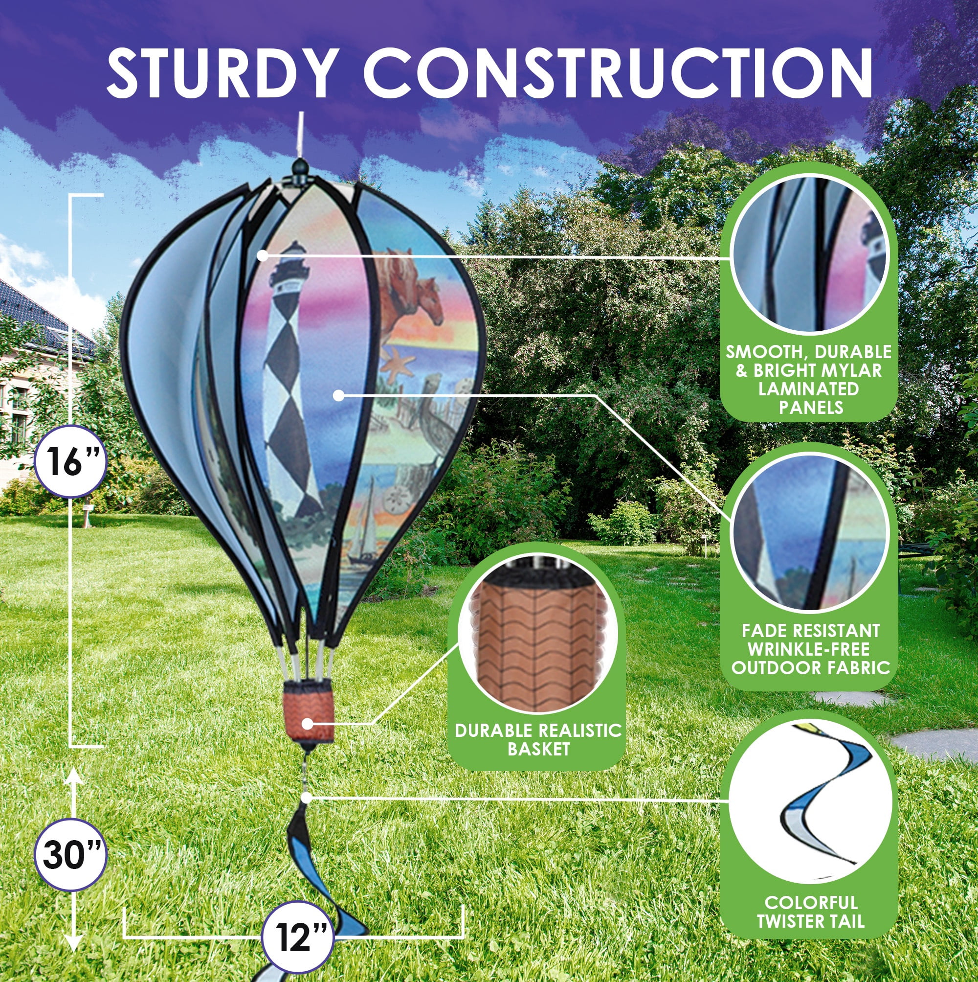 Premier Kites Hot Air Balloon 16 in. - Outer Banks