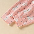 thumbnail image 6 of YunPes 3Pcs Toddler Easter Outfits Set Cute Cartoon Bunny Egg Print Short Sleeve Round Neck Romper + Elastic Soft Pant + Hat, 6 of 8
