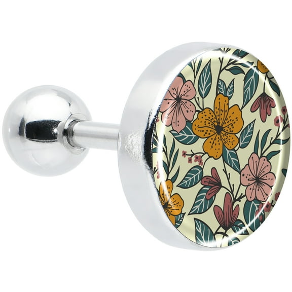 Body Candy 16G Womens 6mm 316L Stainless Steel Blossom Creation Wildflower Flowers Mens Cartilage Earring Helix Tragus Jewelry 1/4"