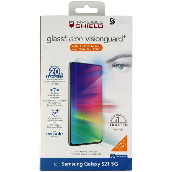 ZAGG InvisibleShield (GlassFusion VisionGuard ) Screen for Galaxy S21 5G - Clear