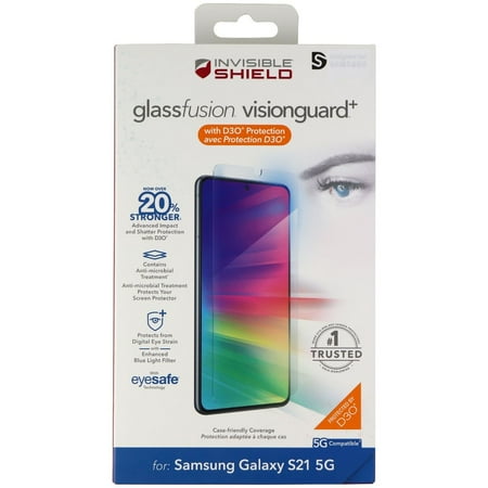 ZAGG InvisibleShield (GlassFusion VisionGuard+) Screen for Galaxy S21 5G - Clear
